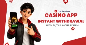 image of casino app instant withdrawal with 24/7 cashout system