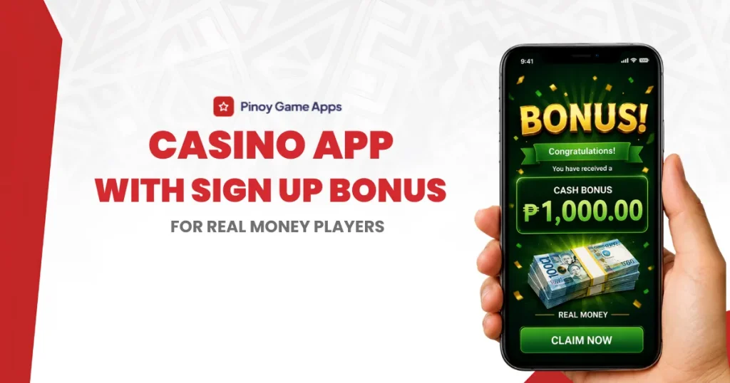image of casino app with sign up bonus for real money players