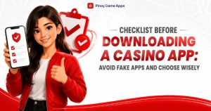 image of checklist before downloading a casino app: avoid fake apps and choose wisely