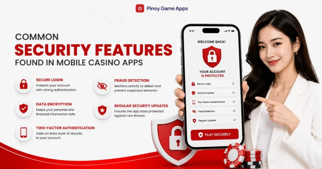 image of common security features found in mobile casino apps