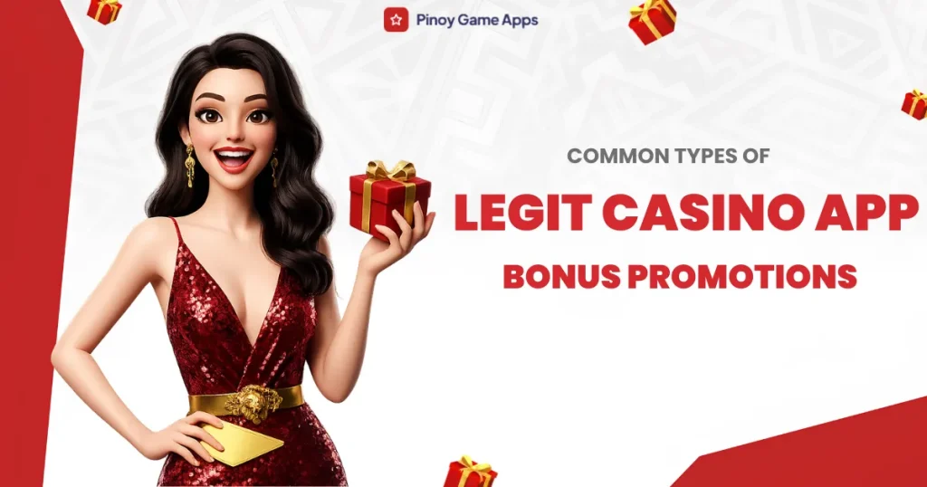 image of common types of legit casino app bonus promotions
