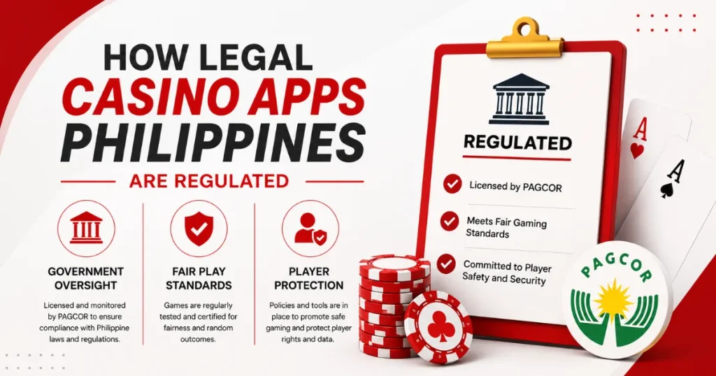 image of how legal casino apps philippines are regulated