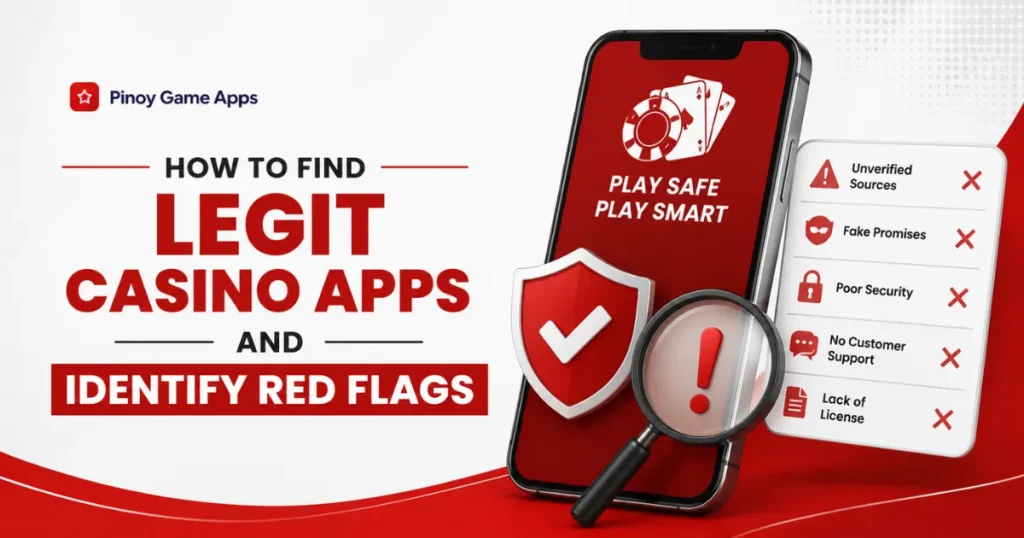 image of how to find legit casino apps and identify red flags