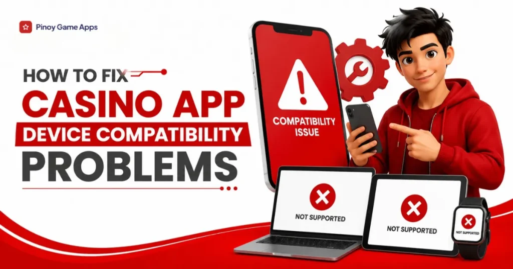 image of how to fix casino app device compatibility problems