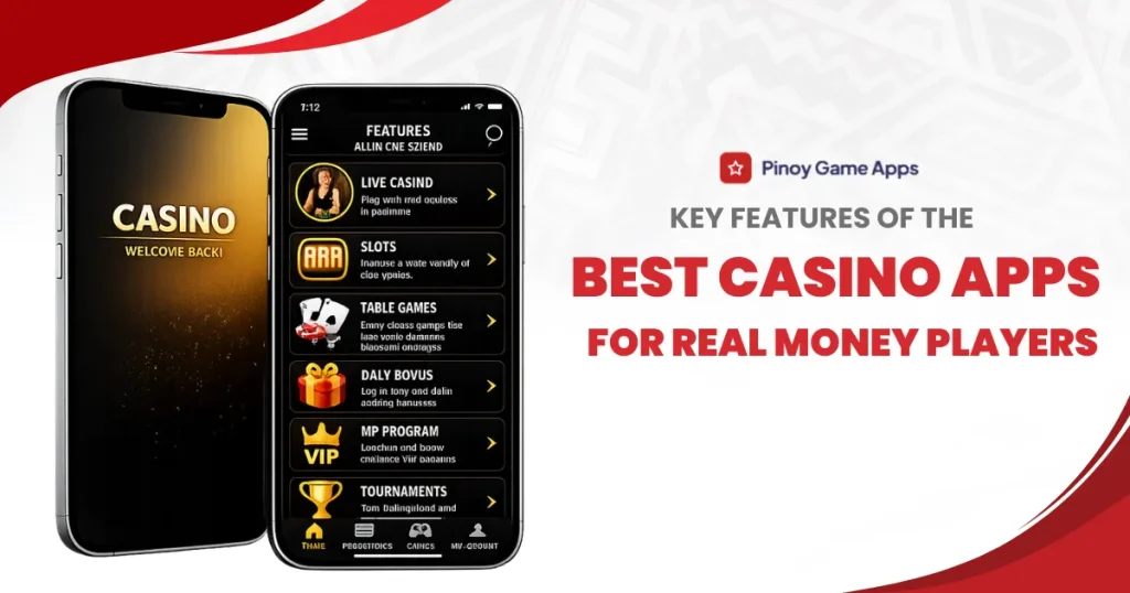image of key features of the best casino apps for real money players