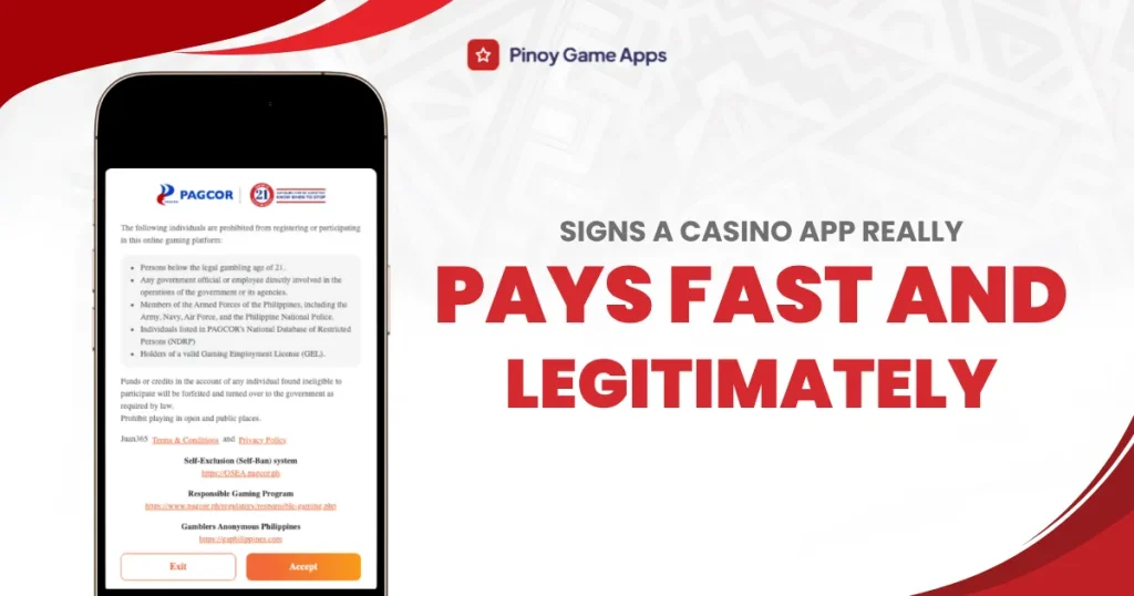 image of signs a casino app really pays fast and legitimately
