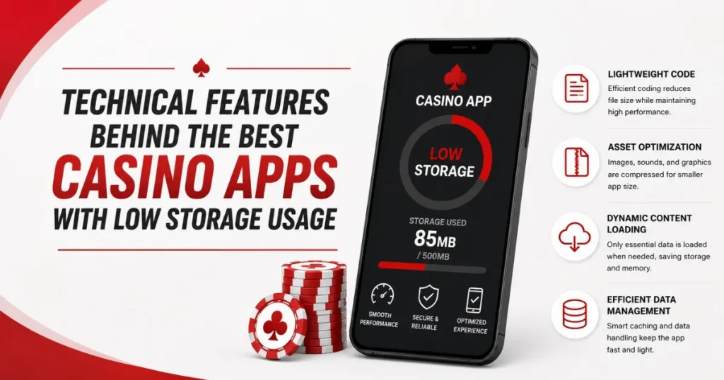 image of technical features behind the best casino apps with low storage usage
