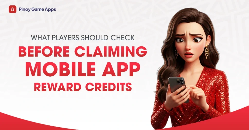 image of what players should check before claiming mobile app reward credits