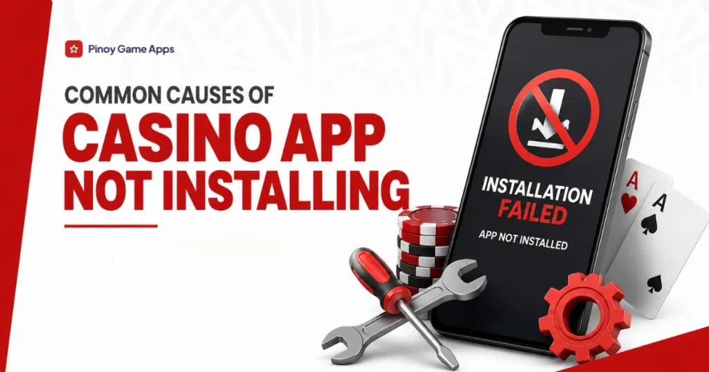 image of common causes of casino app not installing
